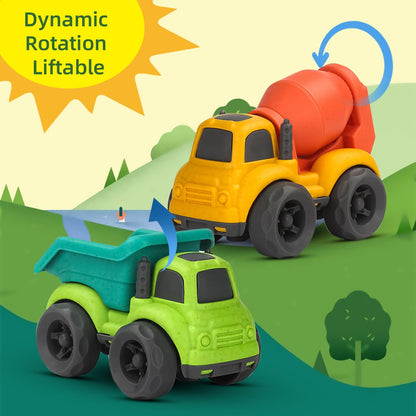 Aigitoy Toddler Car Toys - 2pcs Set Mixer, Dump Trucks Kids Toy for 2-6 🍁 All In One Marketplace Canada