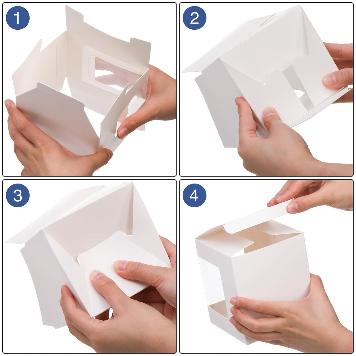 AVLA 50 Pack Gift Boxes for Sublimation Mugs, 4.3x4.3x5'' Small White Packaging, 12OZ 15OZ Transparent Cups Wrapping With Clear View Window, Cupcake Christmas Ornament Box for Wedding 🍁 All In One Marketplace Canada