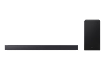 Samsung Sound Bar HW-B53CF/ZC, 2.1 Channel, Subwoofer, 300 watts, Surround Sound, Dolby Digital, DTS Virtual:X, Adaptive Sound, Bluetooth, HDMI ARC, Game Mode, Soundbar