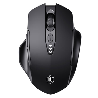 Bluetooth Mouse,[Upgraded] Wireless Mouse Rechargeable,Tri-Mode (BT 5.0/4.0+2.4G Hz),Computer Mouse with Visible Battery Level, 4 Adjustable DPI, Portable PC Mouse for MacBook Chromebook,Black