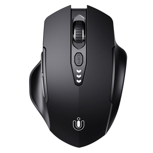 Bluetooth Mouse,[Upgraded] Wireless Mouse Rechargeable,Tri-Mode (BT 5.0/4.0+2.4G Hz),Computer Mouse with Visible Battery Level, 4 Adjustable DPI, Portable PC Mouse for MacBook Chromebook,Black