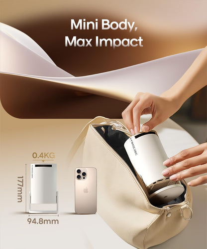 Magcubic Projector with WiFi 6 and Bluetooth 5.4, Mini Portable Projecteur with Auto Keystone, 4K Support, 200 ANSI, 180 Degree Rotation, Built-in Apps, Smart Projector for Outdoor Movie Bedroom