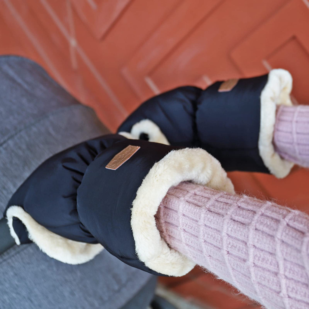 Orzbow Faux Sheepskin Stroller Gloves, Universal, Cozy & Warm, Black 🍁 All In One Marketplace Canada