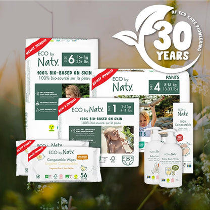 Naty Baby Diapers - 100% Plant-Based Materials on Skin, Extra Soft, for Sensitive Skin & Super Absorbent (Size 4, 88 Count) 🍁 All In One Marketplace Canada