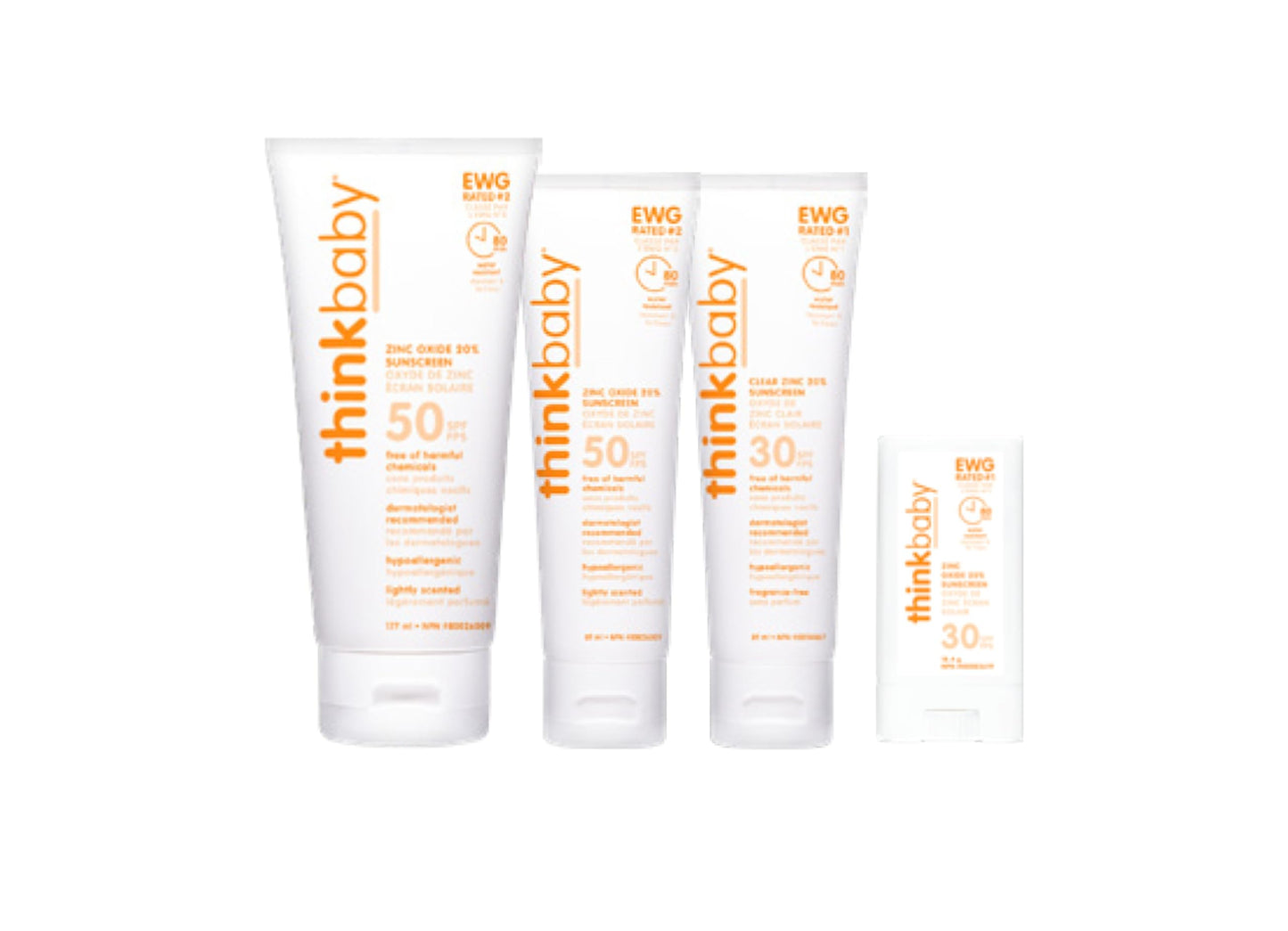 Thinkbaby - Safe Sunscreen SPF 50+, Broad Spectrum Protection - 6oz
