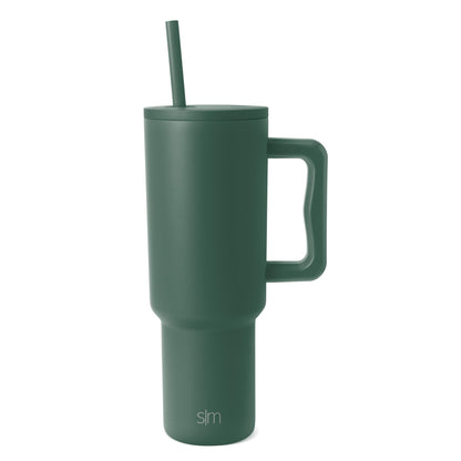 Simple Modern Tumbler with Handle and Straw | 40oz | Green Simple Modern