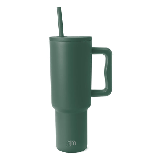 Simple Modern Tumbler with Handle and Straw | 40oz | Green Simple Modern