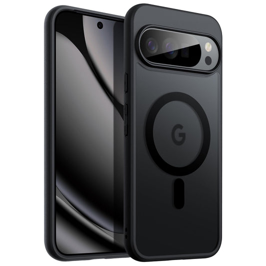 JETech Magnetic Case for Google Pixel 10/10 Pro 2025, Compatible with MagSafe and Pixelsnap Charger, Translucent Matte Back Shockproof Phone Cover (Obsidian)