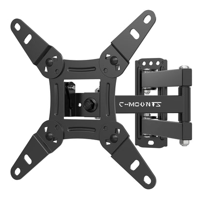 Full Motion Articulating TV Wall Mount Bracket with Swivel Tilt Extension & Rotation, Adjustable Arms for 13-42 Inch Flat/Curved LED LCD TVs & Monitors, Max 44lbs VESA 200x200mm
