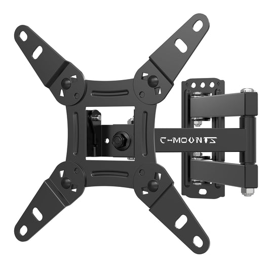 Full Motion Articulating TV Wall Mount Bracket with Swivel Tilt Extension & Rotation, Adjustable Arms for 13-42 Inch Flat/Curved LED LCD TVs & Monitors, Max 44lbs VESA 200x200mm