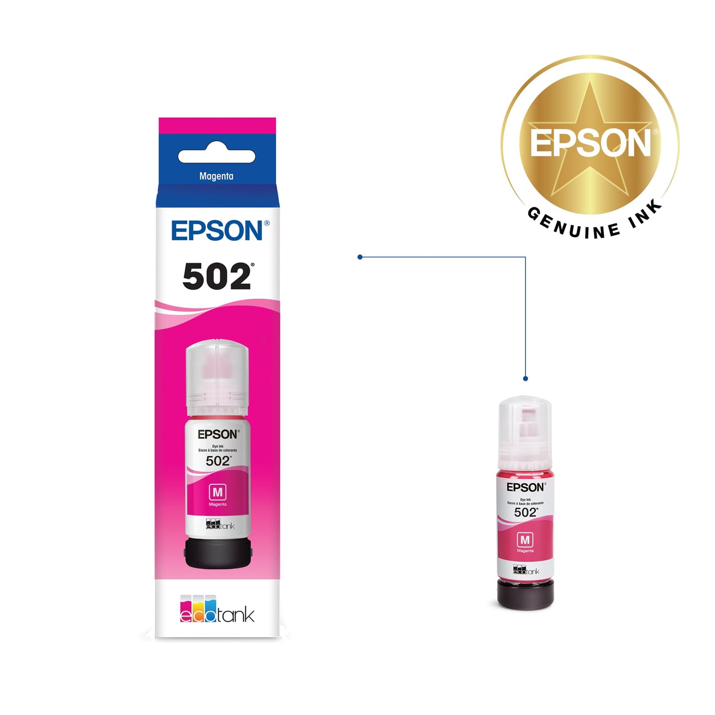Epson 502 Genuine Magenta EcoTank Ink Refill Bottle T502320 🍁 All In One Marketplace Canada