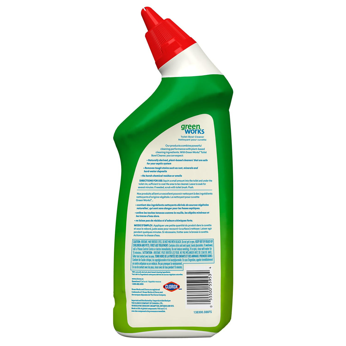 Green Works Toilet Bowl Cleaner, 6/709mL
