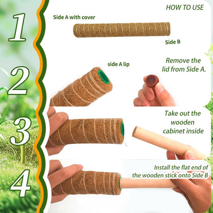 Moss Pole Plant Support Monstera - 5 Pack Coco Coir Moss Stick Plants Climber Support Indoor Monstera Stake for Climbing Plants Live House Potted, Vine, Pothos, Philodendron to Grow Upwards - Available at All In One Marketplace Canada