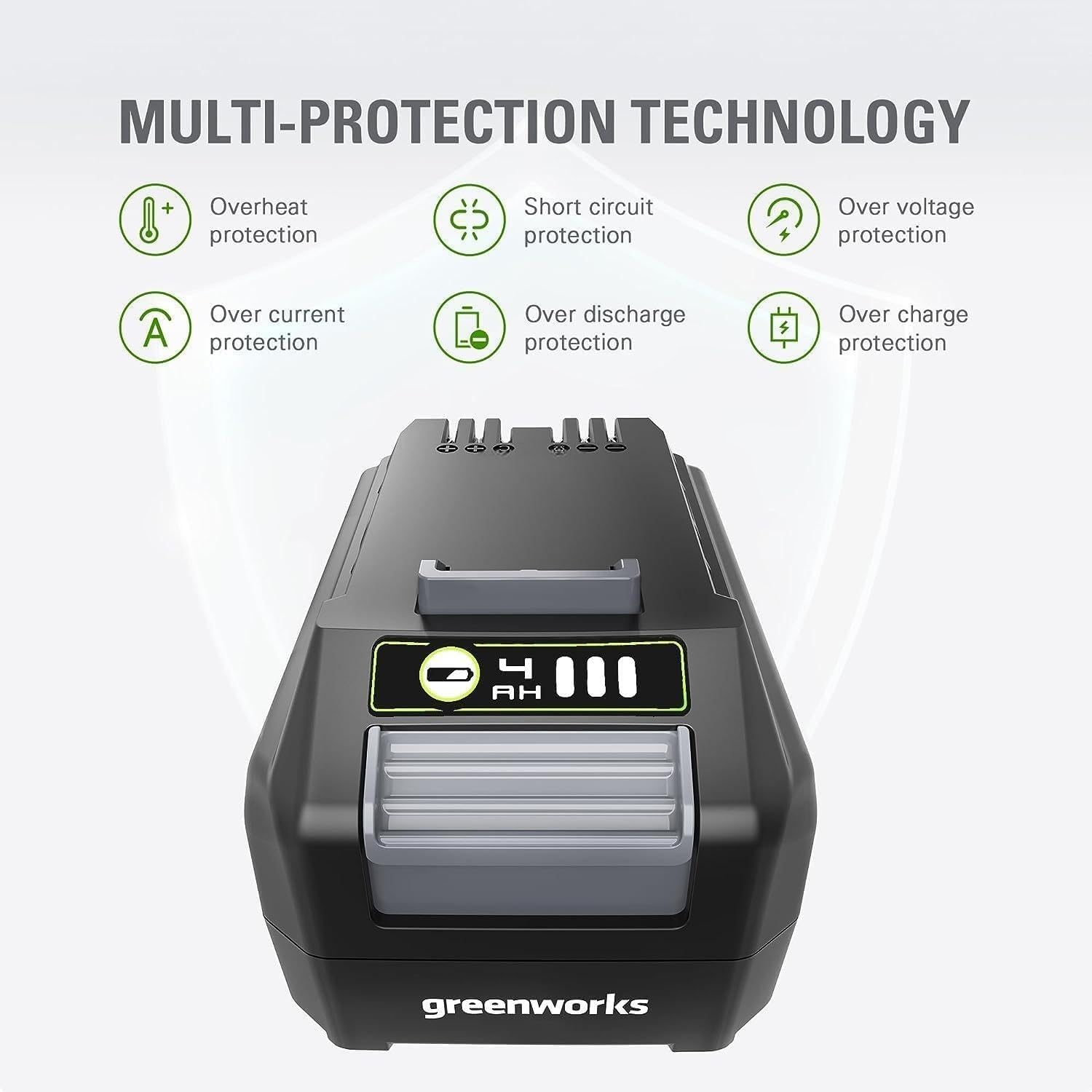 Greenworks 24V 4.0Ah Lithium-Ion Battery (Genuine Greenworks Battery/200+ Compatible Tools) Greenworks