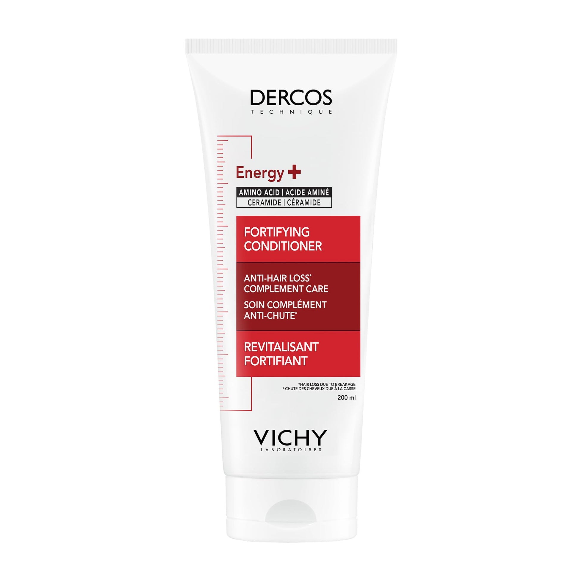 Vichy Dercos Hair Conditioner, Energy+ Fortifying Conditioner for Thin Hair, Adds Strength & Density. Formulated With Amino Acid and Ceramides, Recommended by Dermatologists, 200 ml - Available at All In One Marketplace Canada