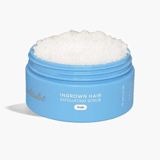 Bushbalm Ingrown Hair Exfoliating Scrub - Reduces Appearance of Ingrown Hairs and Razor Bumps, Soothes Skin and Post-Shave Redness - Nude, 236 ml - Available at All In One Marketplace Canada