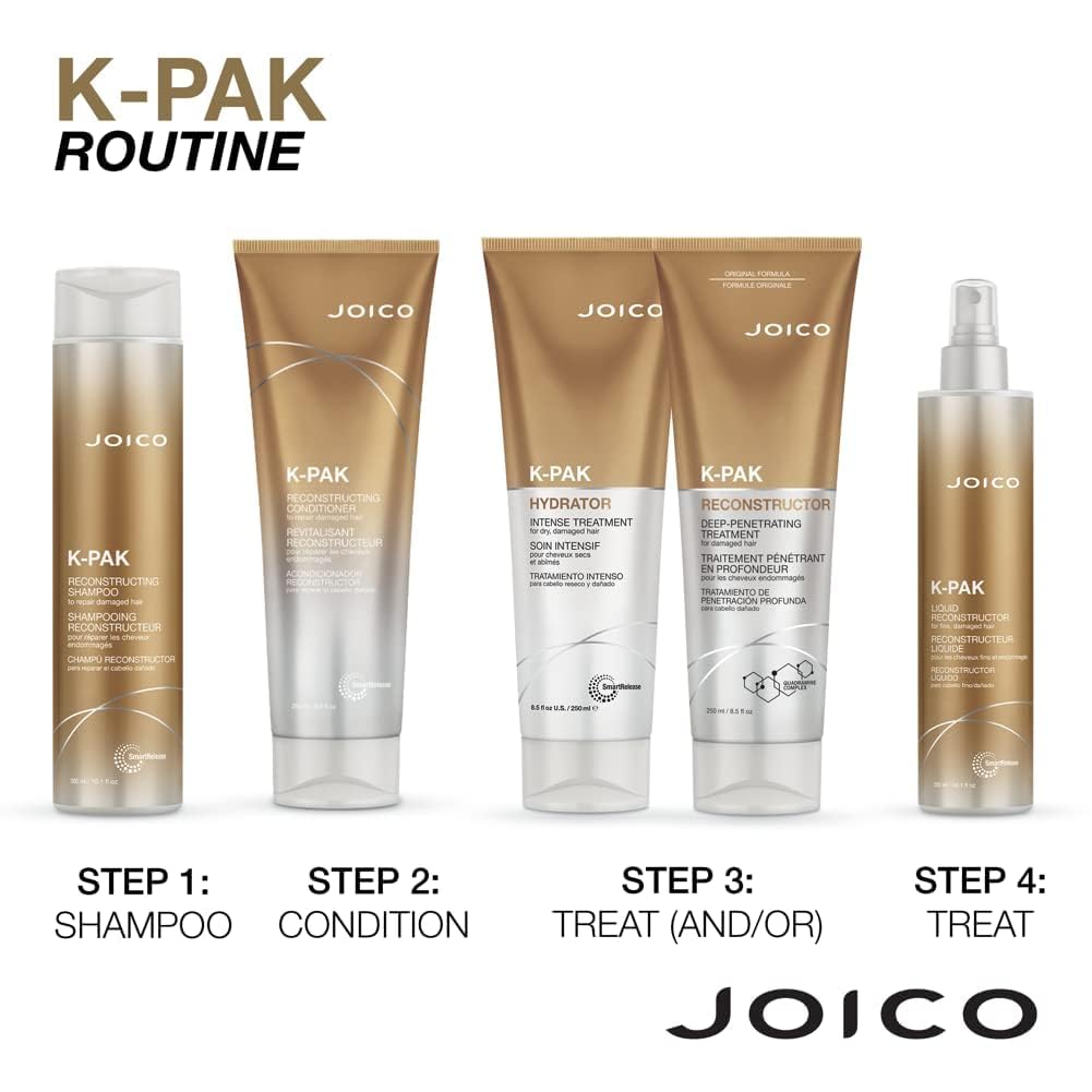 Joico K-Pak Reconstructing Shampoo, to Repair Damage, Cleansing and Conditioning, Detangles, Moisturize with Keratin, Sulfate Free Joico