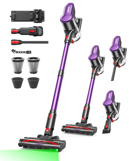 Cordless Vacuum Cleaner, 500W 45KPA 50Mins Stick Vacuum Cleaners for Home with LED Light, Self-Standing, Anti-Tangle Brush & 1.6L Dust Cup, Lightweight Vacuum for Pet Hair, Carpets, Hard Floors - Available at All In One Marketplace Canada