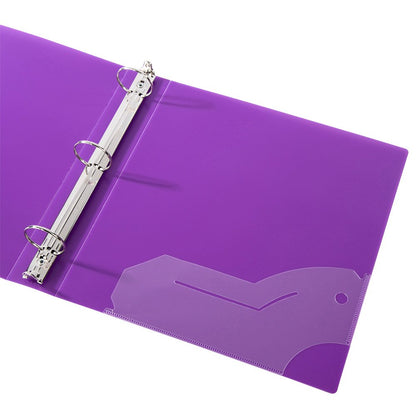 Filexec 6492, 1" Frosted Ring Binder, Set of 6, 6 Assorted Colors, Blueberry, Strawberry, Grape, Lime, Lemon, Tangerine
