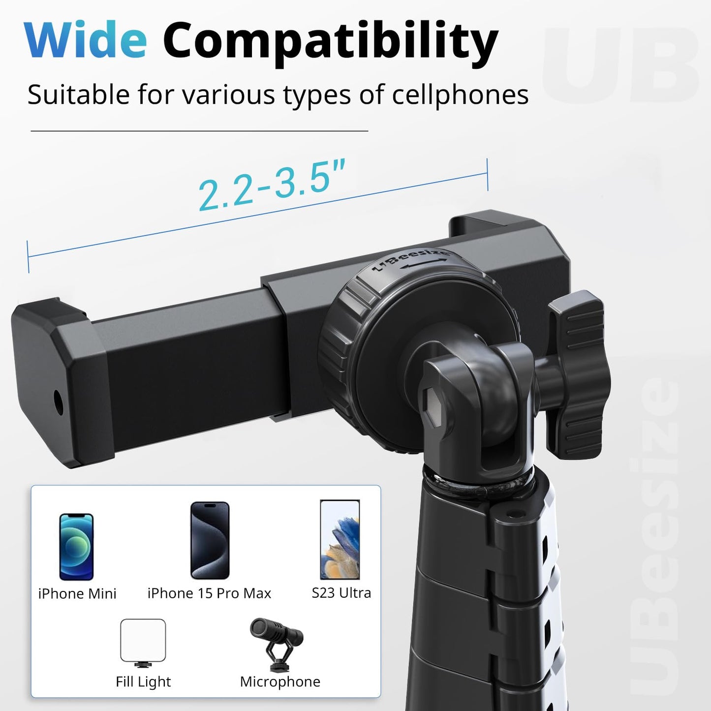 UBeesize 62" Phone Tripod & Selfie Stick with Wireless Remote and Phone Holder, Compatible with iPhone and Android for Selfies, Video Recording, and Live Streaming(Black) 🍁 All In One Marketplace Canada