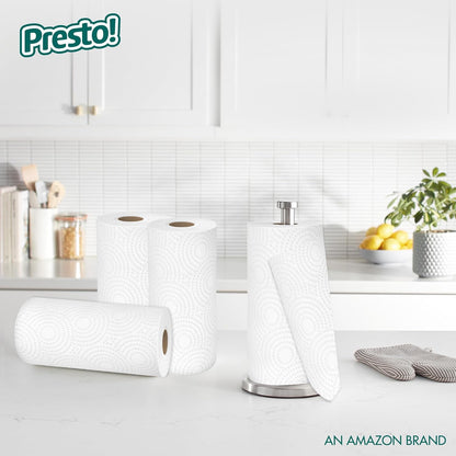 Amazon Brand - Presto! Flex-a-Size Paper Towels, 158-Sheet Huge Roll, 6 Count (Pack of 1), 6 Huge Rolls = 19 Regular Rolls Presto!