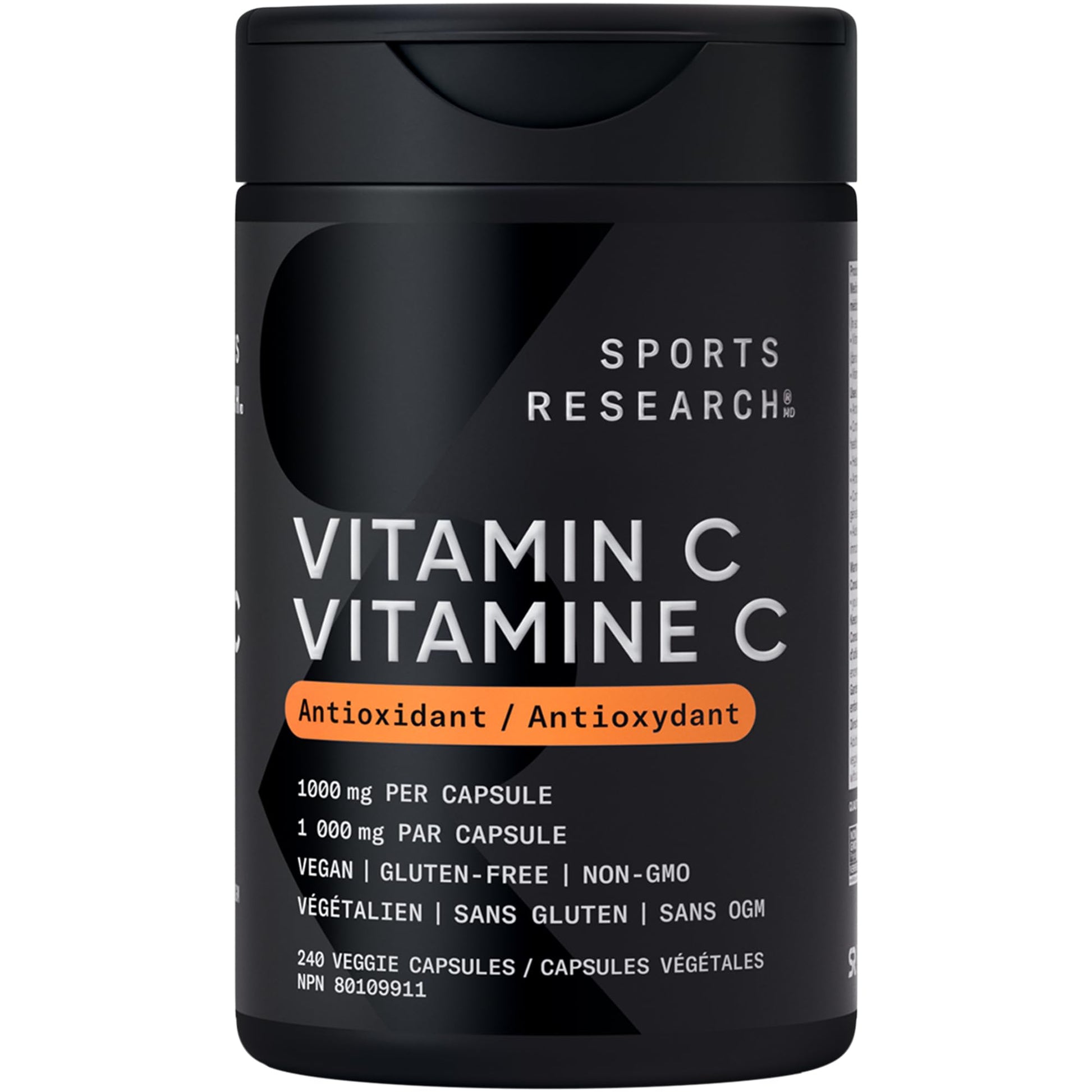 Sports Research® Vitamin C 1000mg - Non-GMO Project Verified Ascorbic Acid Vitamin C Supplement for Immune Support & Antioxidant Protection | Vegan Friendly, 8 Month Supply (240 Count) - Available at All In One Marketplace Canada