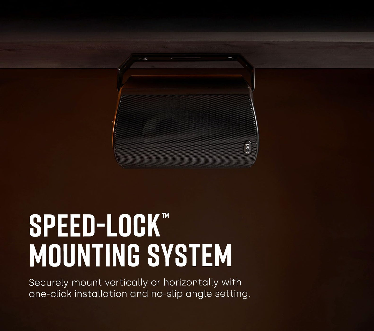 Polk Audio Atrium 4 Outdoor Speakers with Powerful Bass (Pair, Black), All-Weather Durability, Broad Sound Coverage, Speed-Lock Mounting System Polk Audio