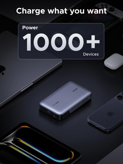 UGREEN 100W Power Bank Fast Charge, 3Ports USB C 20000mAh Portable Charger Fast Charging, 65W Fast Recharge Laptop Battery Bank, Compatible for MacBook Pro Air, Dell, iPad Pro, iPhone 17 Pro Max