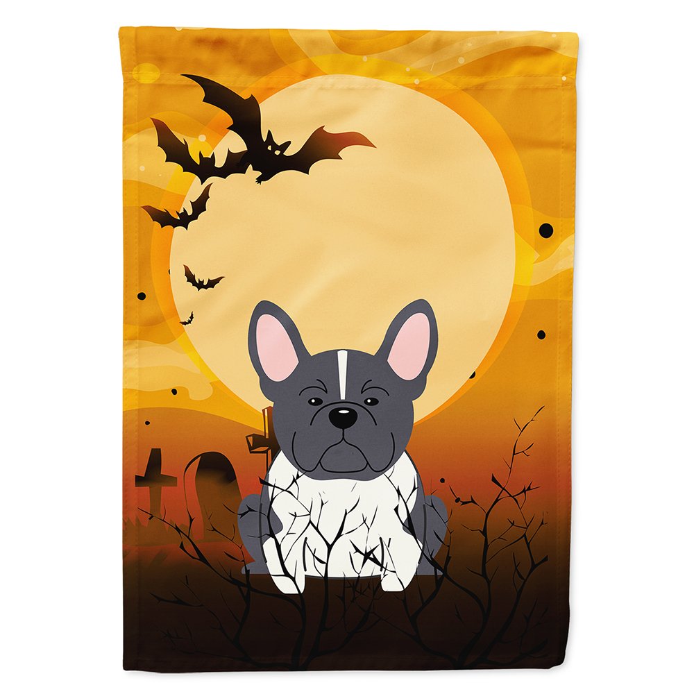 Drapeau de maison Caroline's Treasures BB4278CHF Halloween bouledogue français noir et blanc, toile, grande taille, multicolore