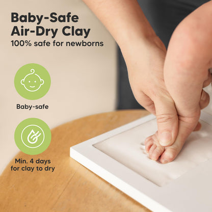 KeaBabies Baby Hand and Footprint Kit, Clay Keepsake Frame (Ash Wood) 🍁 All In One Marketplace Canada