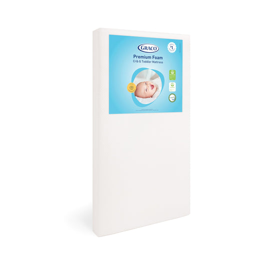 Graco Premium Crib & Toddler Mattress – GREENGUARD Gold Certified, Machine-Washable OEKO-TEX STANDARD 100 Certified Cover with Waterproof Surface, Fits Any Standard Full Size Baby Crib & Toddler Bed