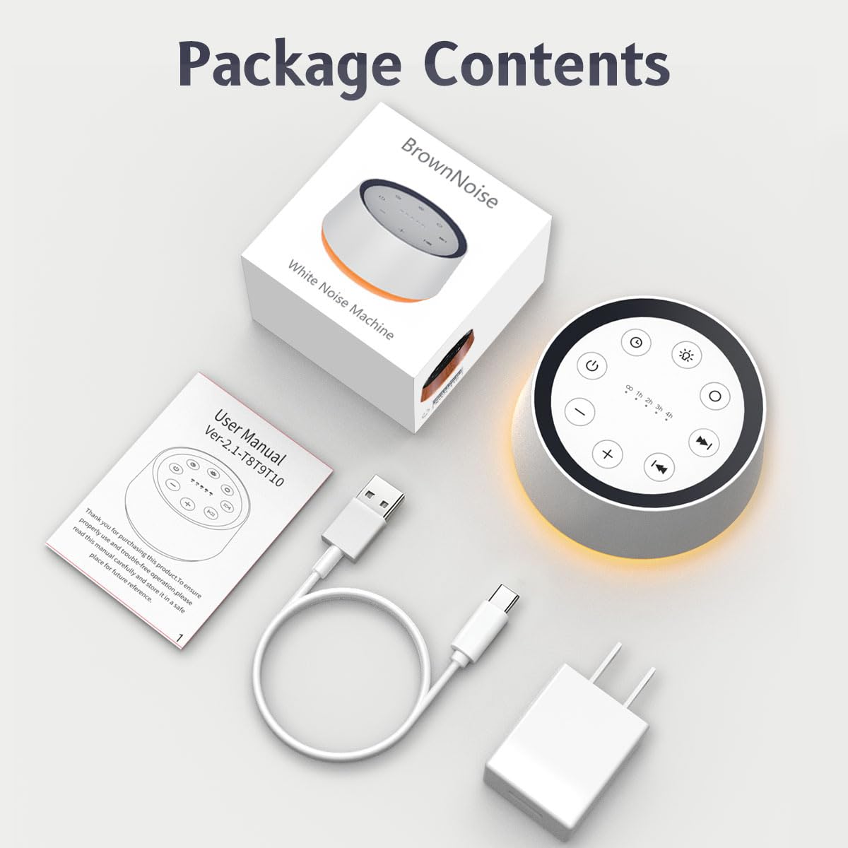 BrownNoise Sound Machine with 30 Soothing Sounds 12 Colors Night Light White Noise Machine for Adults Baby Kids Sleep Machines with Memory Function 36 Volume Levels 5 Timers for Home Office Travel