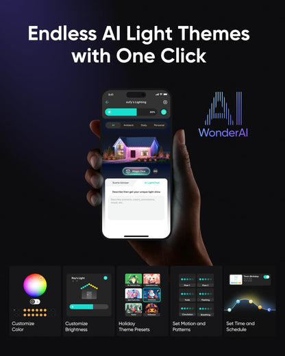 Anker eufy Permanent Outdoor Lights E22, 100 ft with 60 Triple-LED Lights 🍁 All In One Marketplace Canada