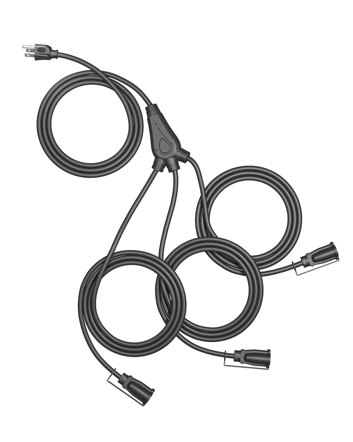 DEWENWILS 25FT (7’+6’*3) Extension Cord 1 to 3 Splitter, Black 🍁 All In One Marketplace Canada