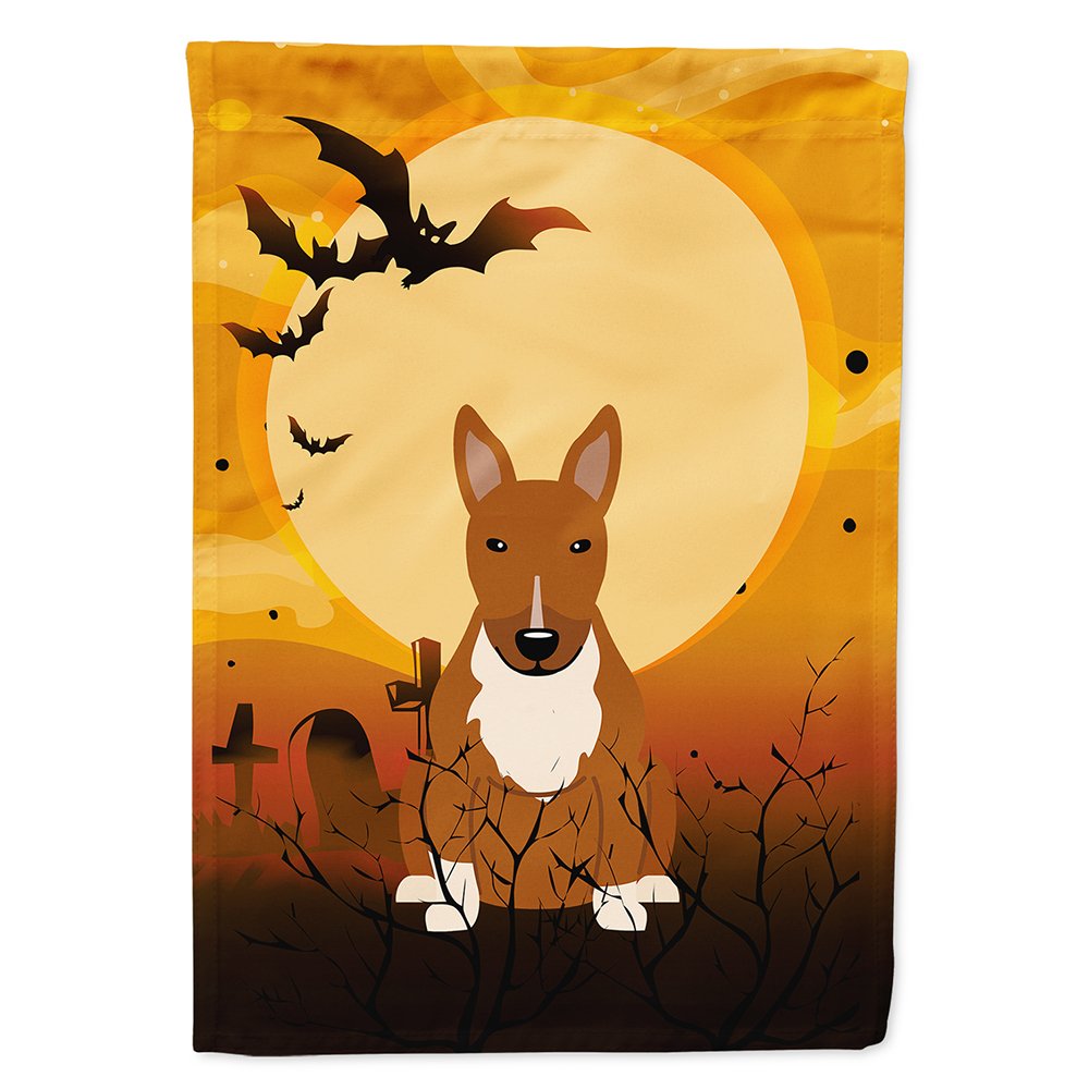 Caroline's Treasures BB4400CHF Halloween Bull Terrier Red Flag Canvas House Size, Large, Multicolor