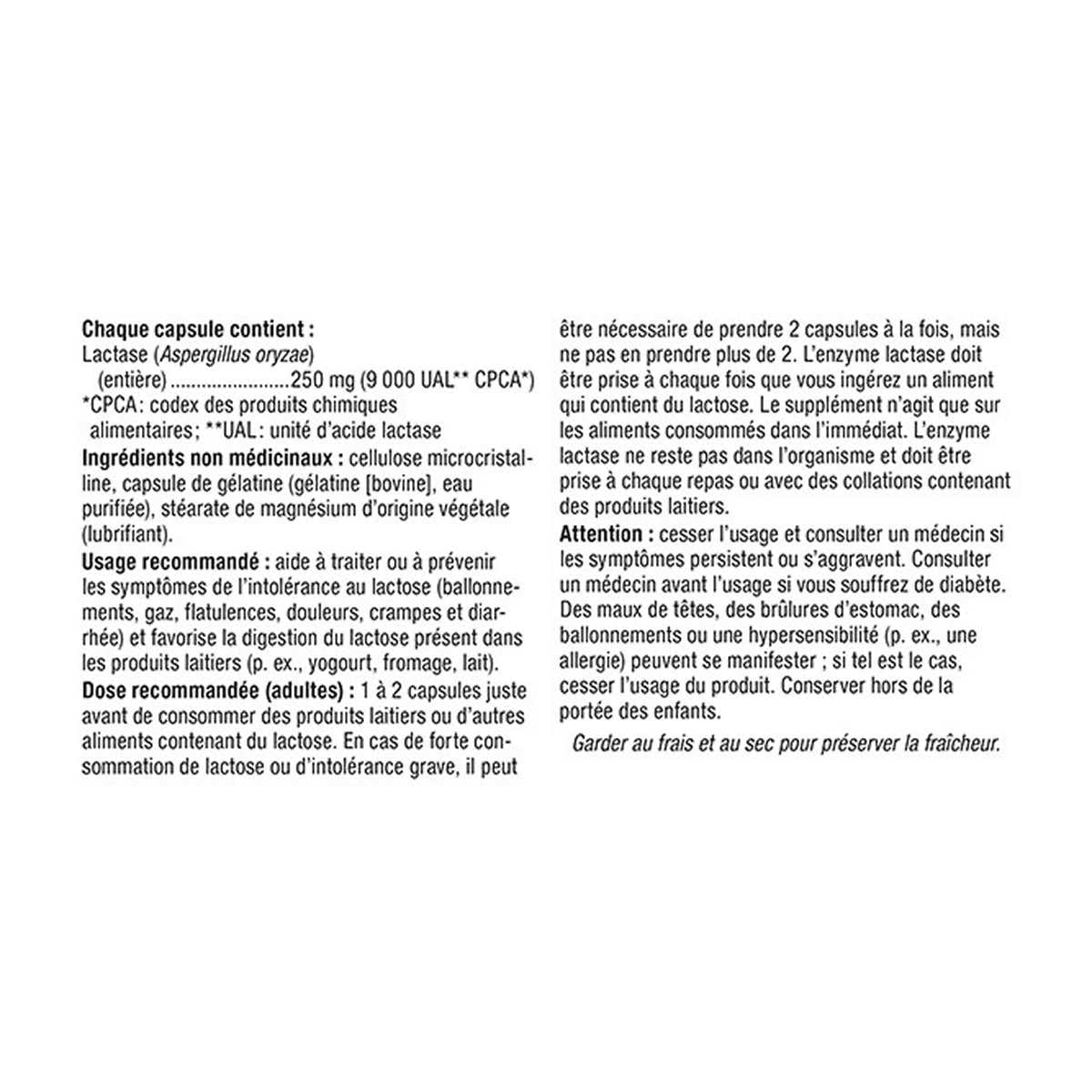 webber naturals Lactase Enzyme 140 Capsules - Available at All In One Marketplace Canada