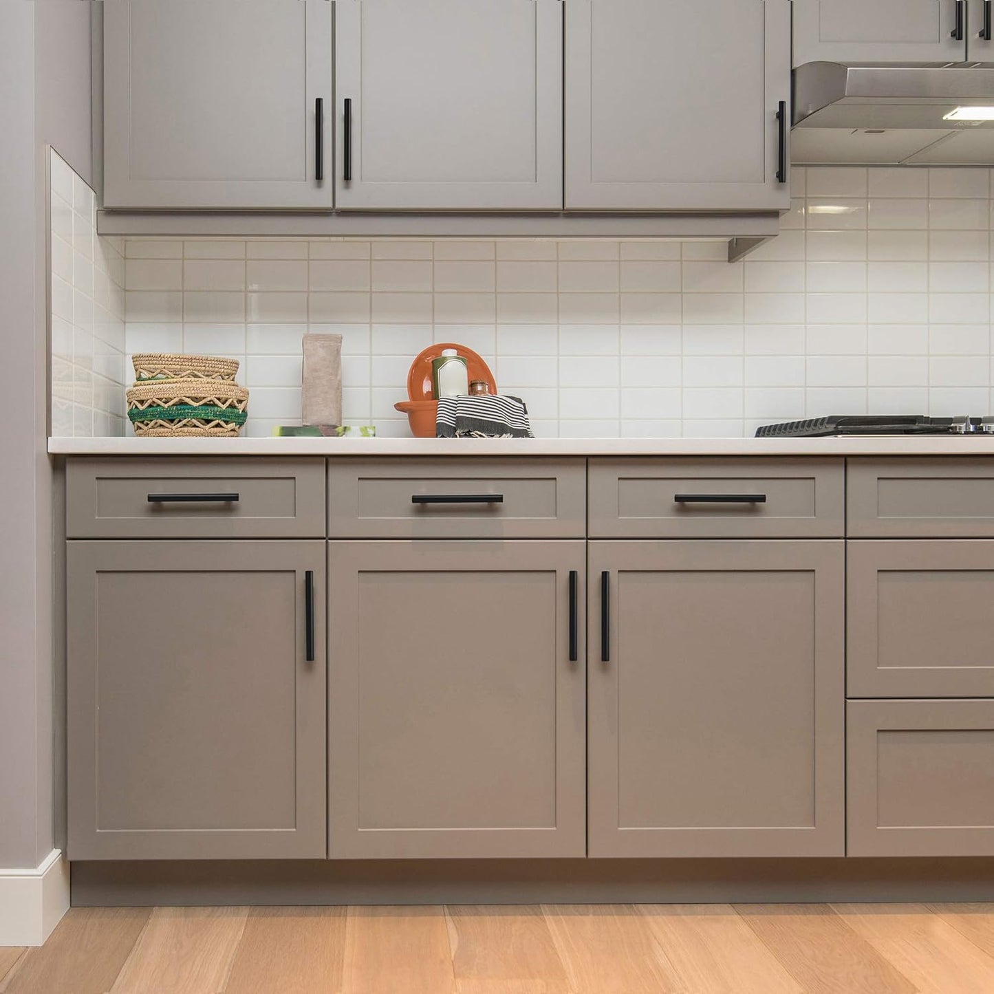 30 Pack | 5'' Cabinet Pulls Matte Black Stainless Steel Kitchen Drawer Pulls Cabinet Handles 5”Length, 3” Hole Center - Available at All In One Marketplace Canada