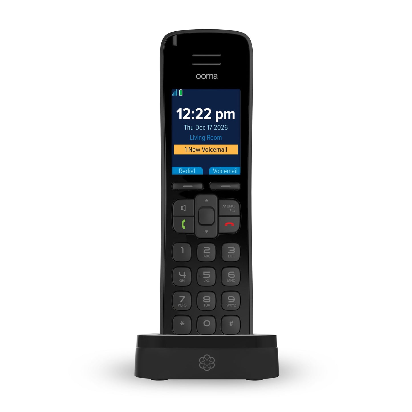 OOMA Telo Free Home Phone Service and Two HD3 Handsets. Works with Amazon Echo and Smart Devices (811008023409) Ooma