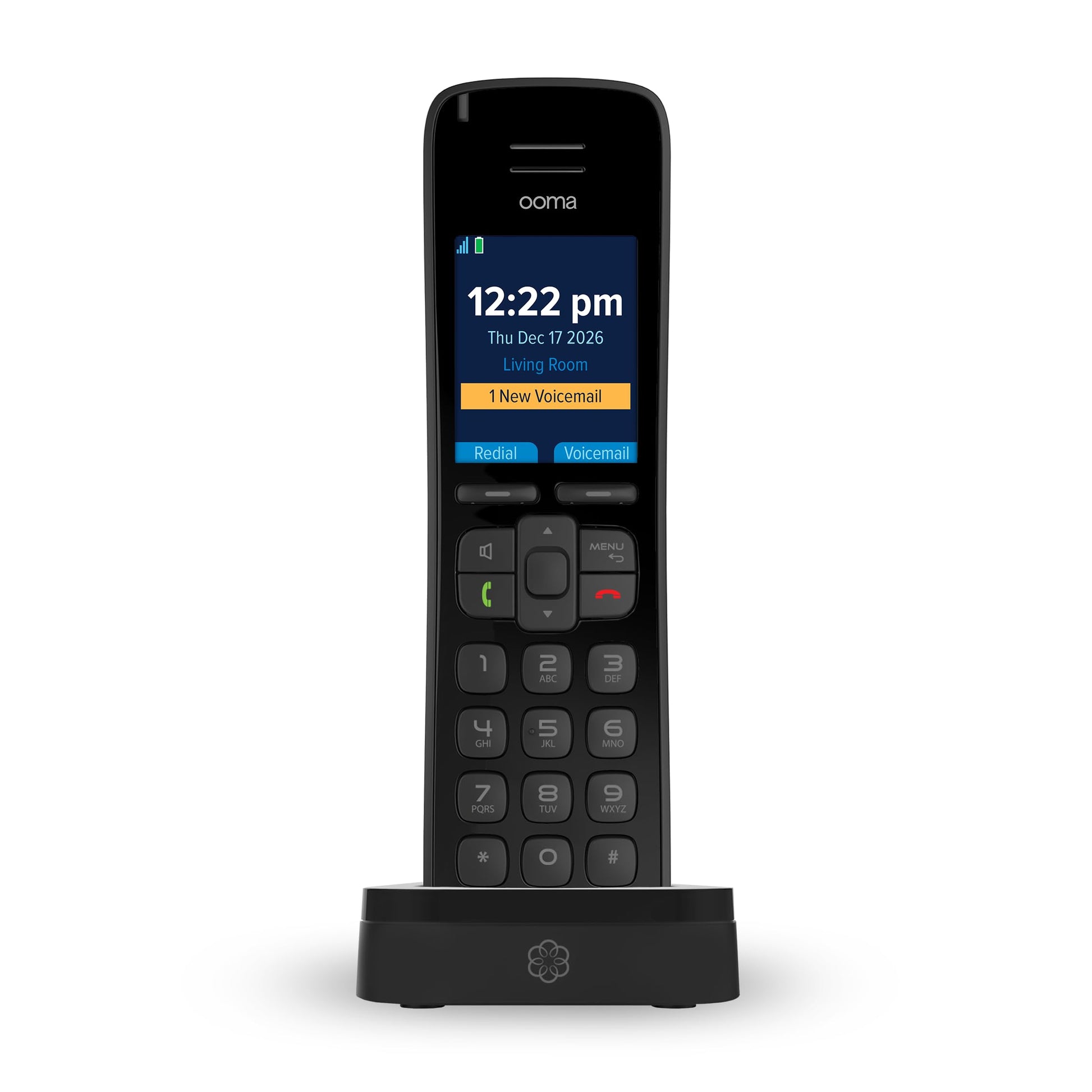 OOMA Telo Free Home Phone Service and Two HD3 Handsets. Works with Amazon Echo and Smart Devices (811008023409) Ooma