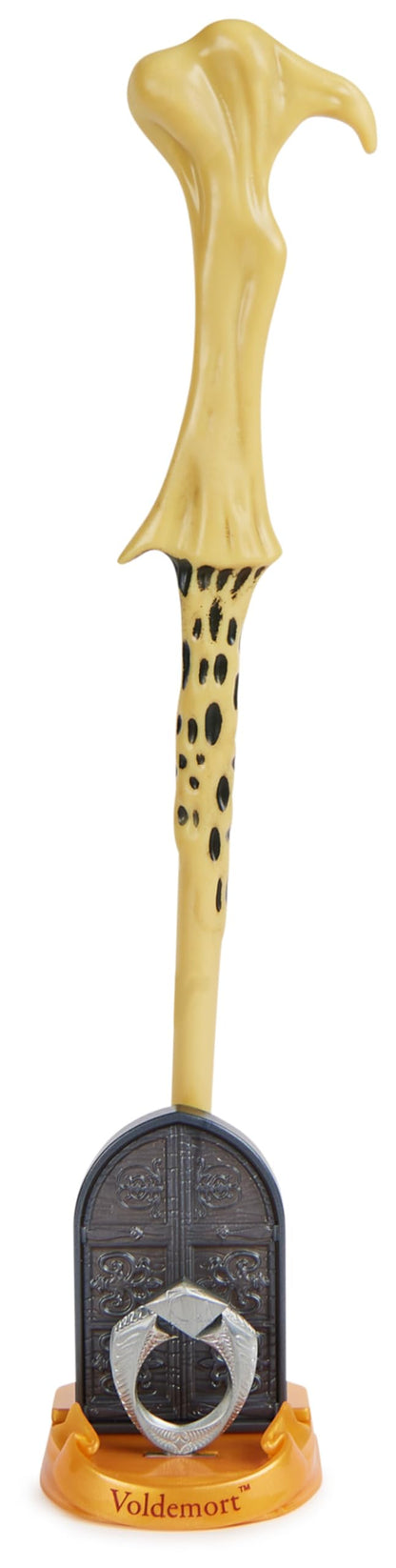 Wizarding World Harry Potter, baguette de collection magique de Voldemort de 30,5 cm avec socle et icône moulée sous pression, objets magiques, accessoire pour costumes d'Halloween