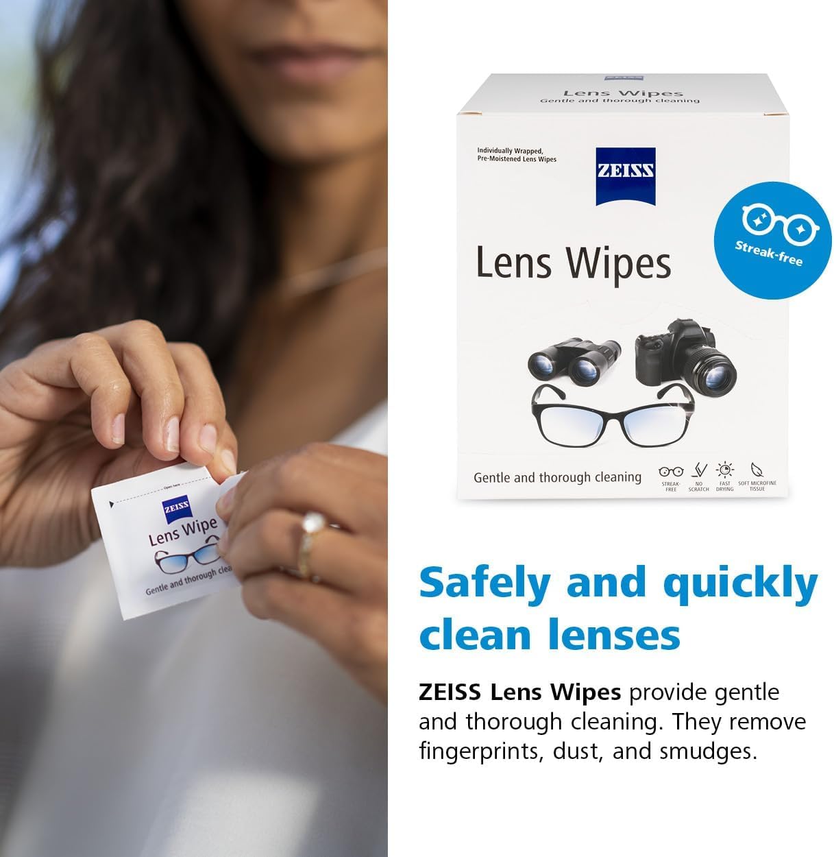 ZEISS Pre-Moistened Lens Cleaning Wipes, 200 Count - Available at All In One Marketplace Canada