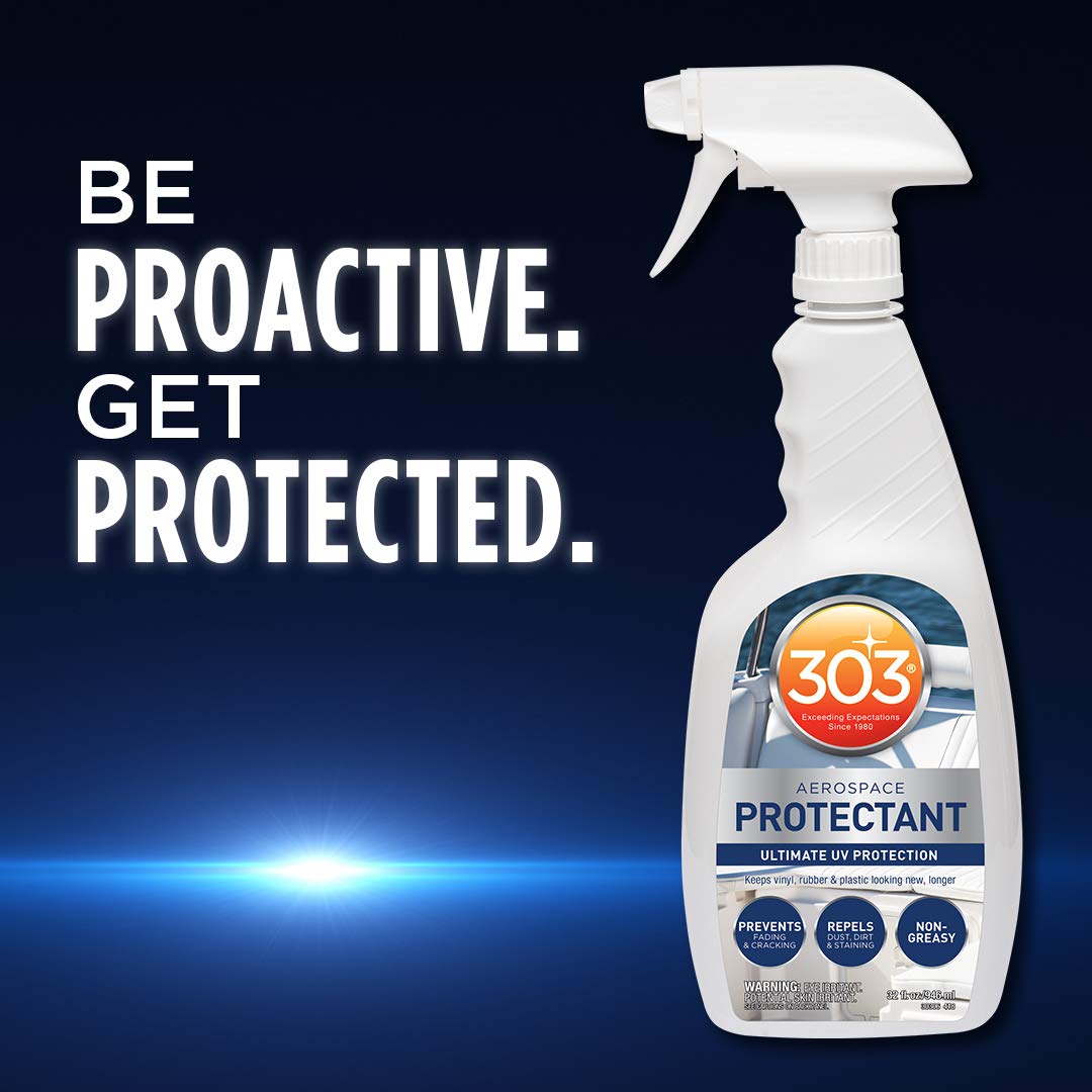 303 Marine Aerospace Protectant - Provides Superior UV Protection, Repels Dust, Dirt, and Staining, Dries to A Smooth, Matte Finish, Restores and Maintains A Like-New Appearance, 32oz (30306) 946 ml (Pack of 1) 303