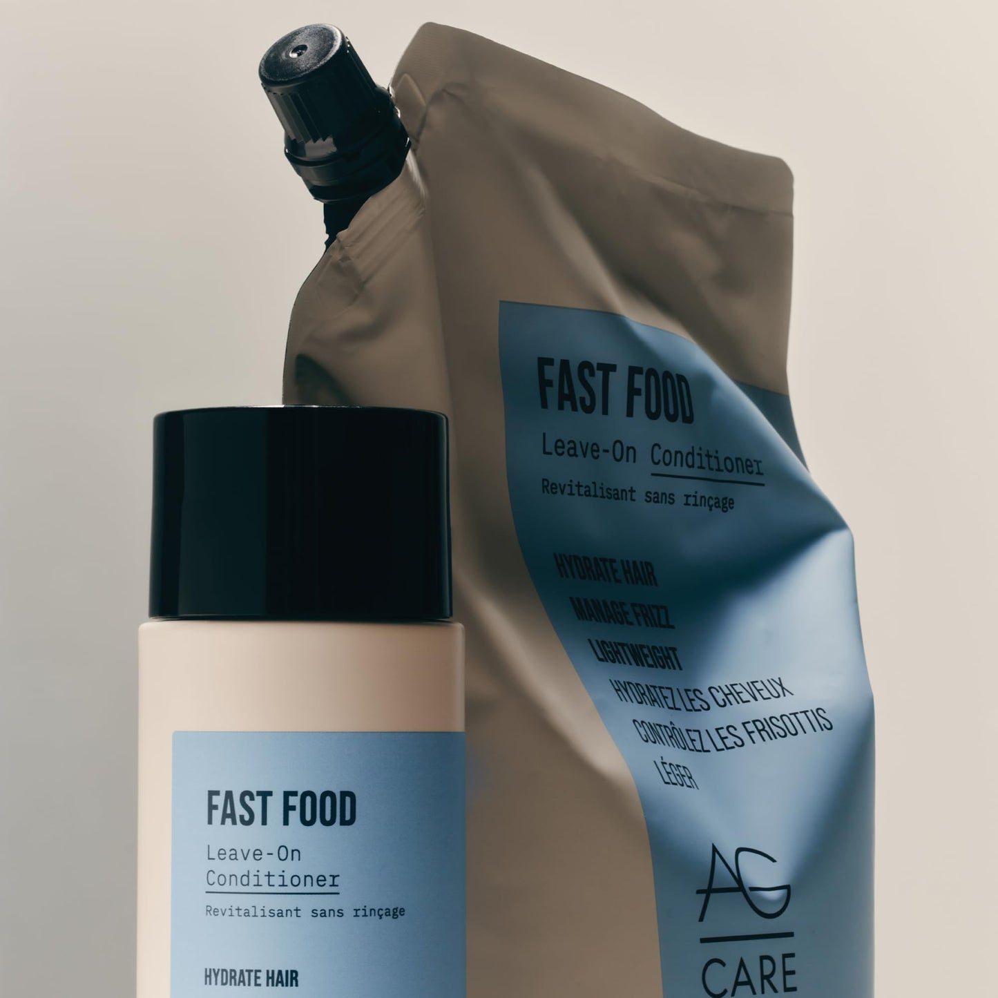 AG Care Fast Food Leave On Conditioner - Ulta-Shine and Weightless Conditioner, 8 Fl Oz - Available at All In One Marketplace Canada