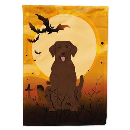 Caroline's Treasures BB4322CHF Halloween Chocolate Labrador Flag Canvas House Size, Large, Multicolor