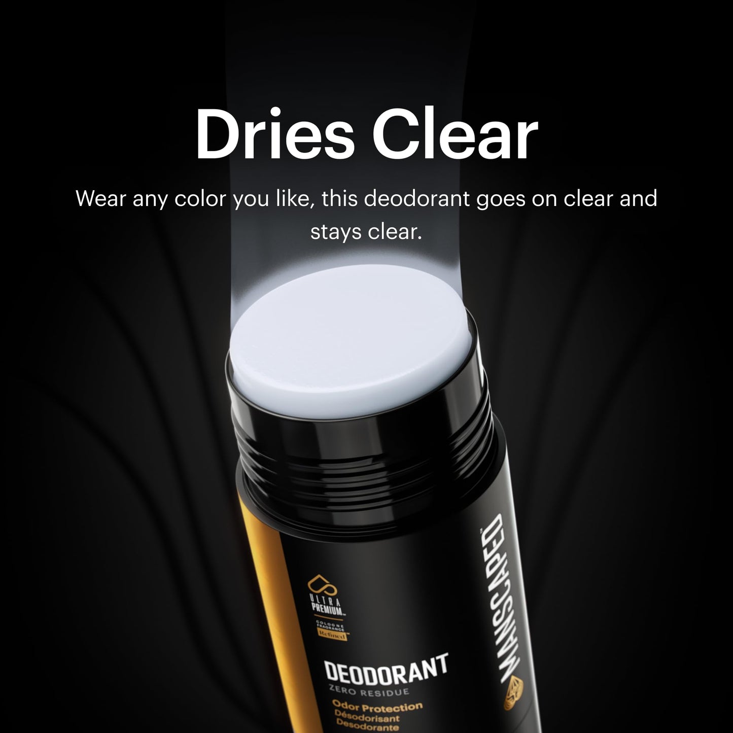 MANSCAPED® UltraPremium Deodorant, Aluminum-Free Clear Formula, Soft and Comfortable with Cologne-Quality Fragrance for Under Arm Odor Protection, 2.65 oz Stick (1 Pack) - Available at All In One Marketplace Canada