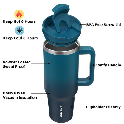 BJPKPK 40 oz Insulated Tumbler with Handle & Straw, Stainless Steel 🍁 All In One Marketplace Canada