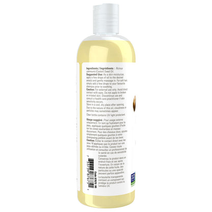 NOW Solutions, Castor Oil, 100% Pure Versatile Skin Care, Multi-Purpose Skin Softener, 473mL NOW
