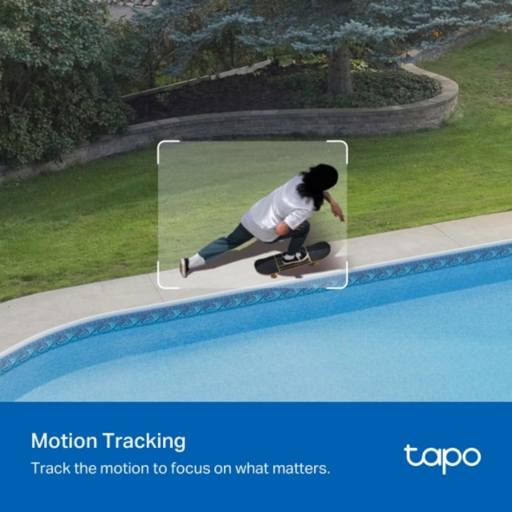 TP-Link Tapo 3K 5MP Pan/Tilt Outdoor Wired Security Wi-Fi Camera, 360° Visual Coverage, Starlight Full-Color Night Vision Up to 98ft, Person/Pet/Venicle Detection,Physical Privacy Mode (Tapo C530WS)