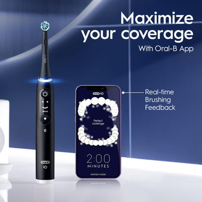 Oral-B iO4 Electric Toothbrush, for a Gentle Clean and Healthier Gums, White, Rechargeable Electric Toothbrushes, iO Series 4 with 1 Power Toothbrush, 1 Brush Head, and 1 Travel Case Oral-B