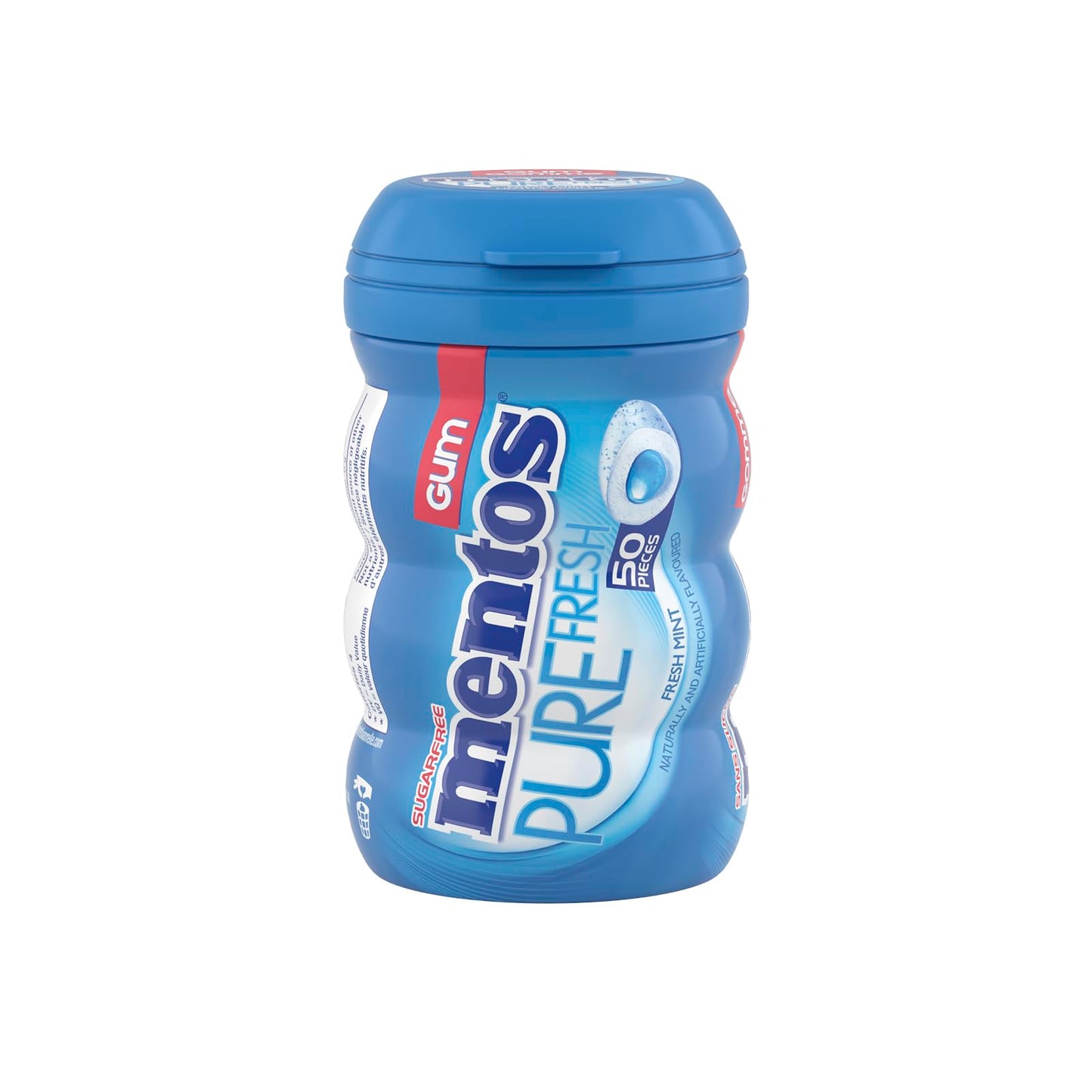 Mentos Pure Fresh Mint Sugar-Free Chewing Gum - 6 Bottle Bundle (300 Pieces)